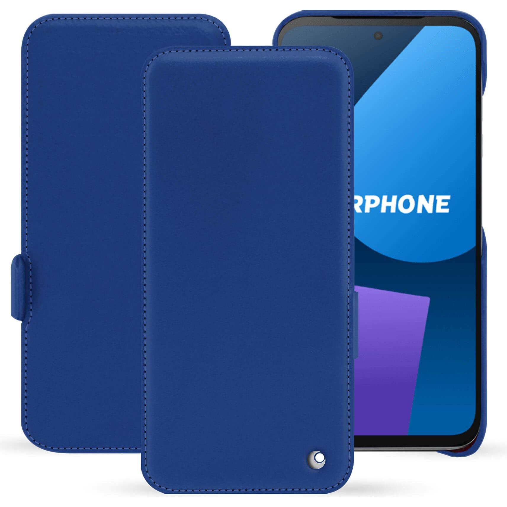 Noreve Lederschutzhülle horizontal (OnePlus 5), Smartphone Hülle, Blau