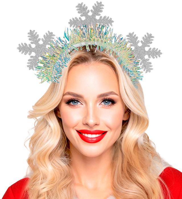 Produktbild Widmann Glitter Schneeflocken Haarreif