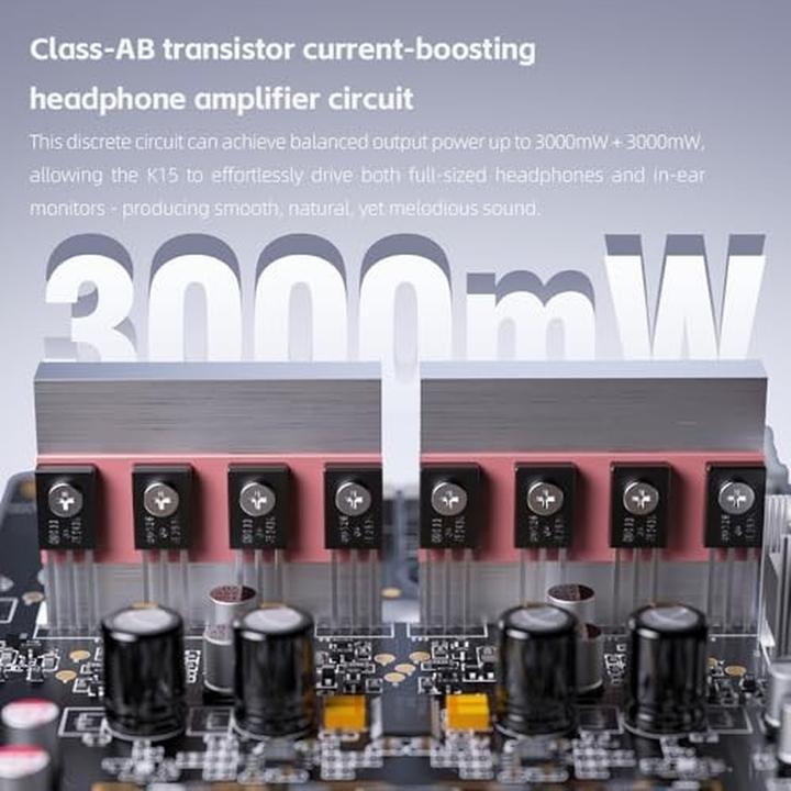 Actual product image FiiO K15 (USB-DAC, Tone control, USB host, Display, gain switch, Bluetooth)