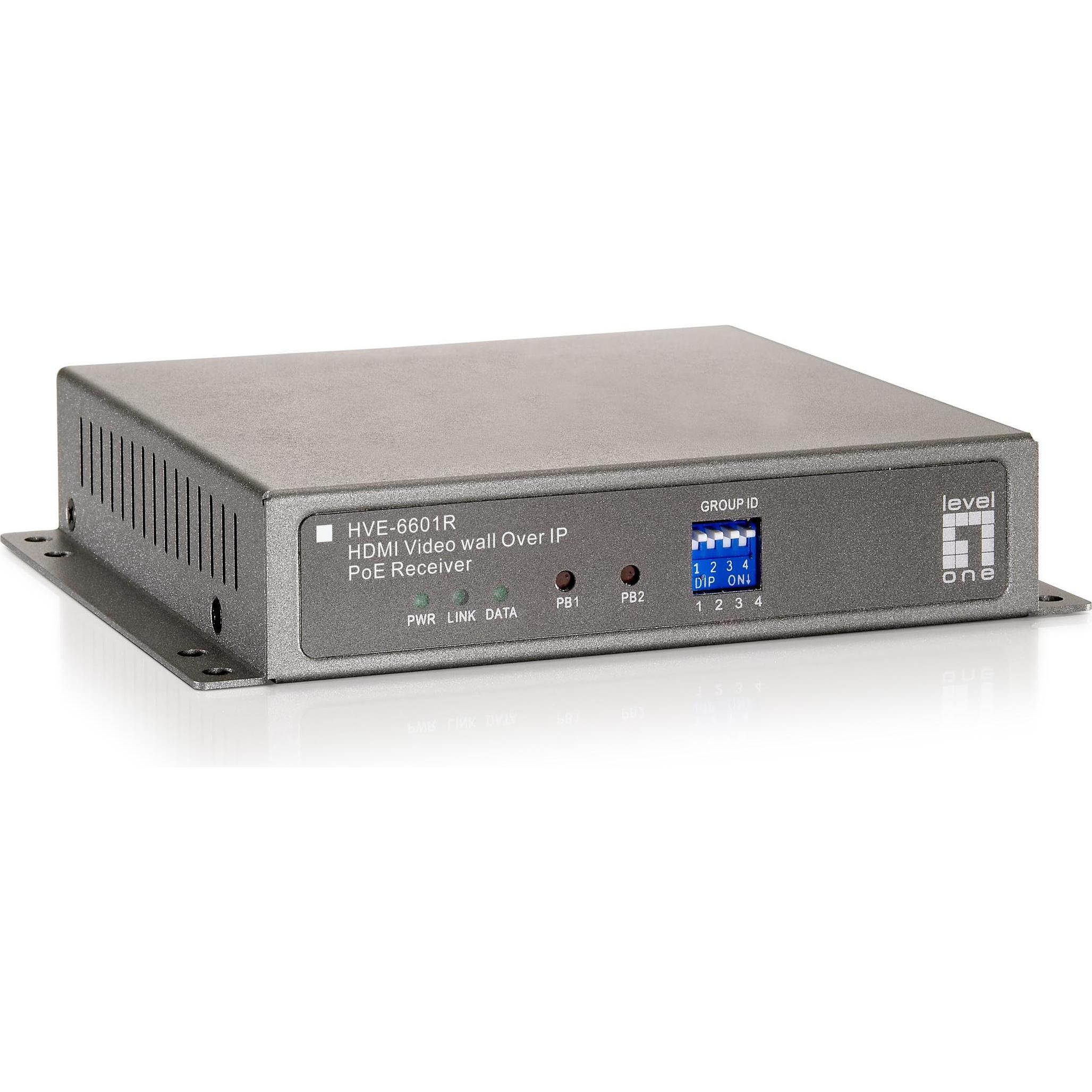 LevelOne HDMI over IP PoE HVE-6601R Receiver    Video Wall, Video Converter