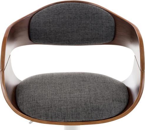 Actual product image CLP Barstool Kingston Fabric, walnut/light grey