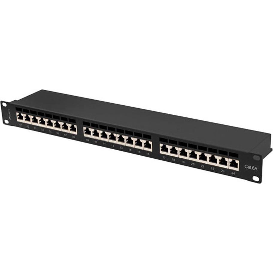 Thumbnail - Lanberg patch panel 24port 1U cat.6A FTP, Server Zubehör, Schwarz
