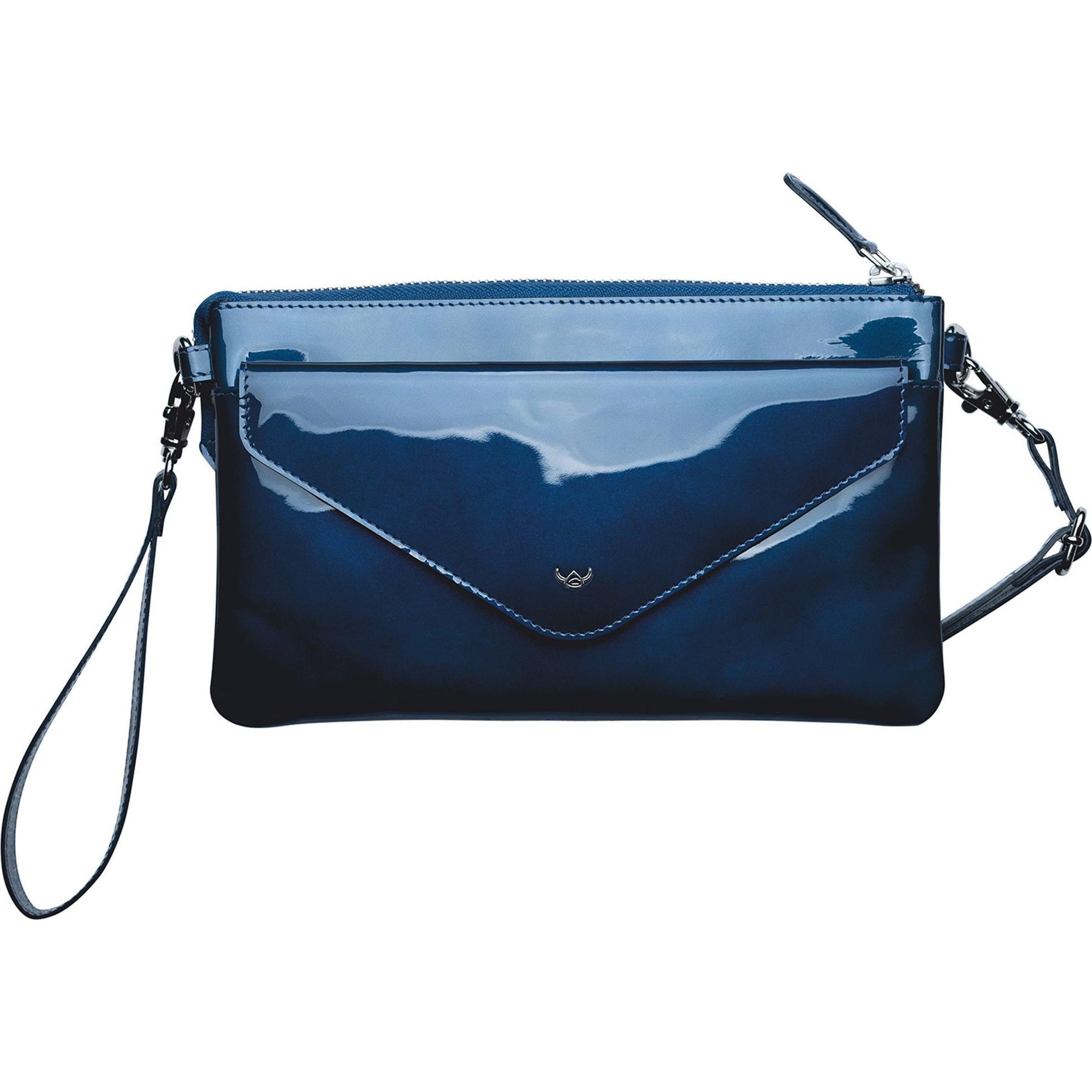 Golden Head, Damen, Portemonnaie, Carrara Clutch Geldbörse RFID Schutz Leder 22 cm, Blau