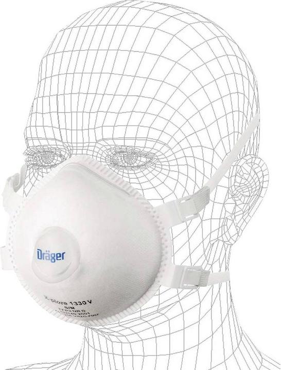 Actual product image L+D X-plore® FFP3 NR D fine dust mask with exhalation valve, model 1330V, pack of 5 (FFP3, 5 x)