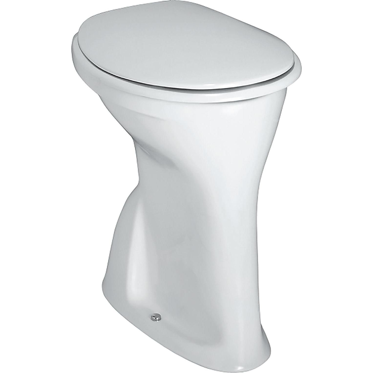 Laufen, Toilette + Bidet, Albonova Stand-WC, Flachspüler, Abgang senkrecht, mit Spülrand, 480x350x500mm, H82199800000
