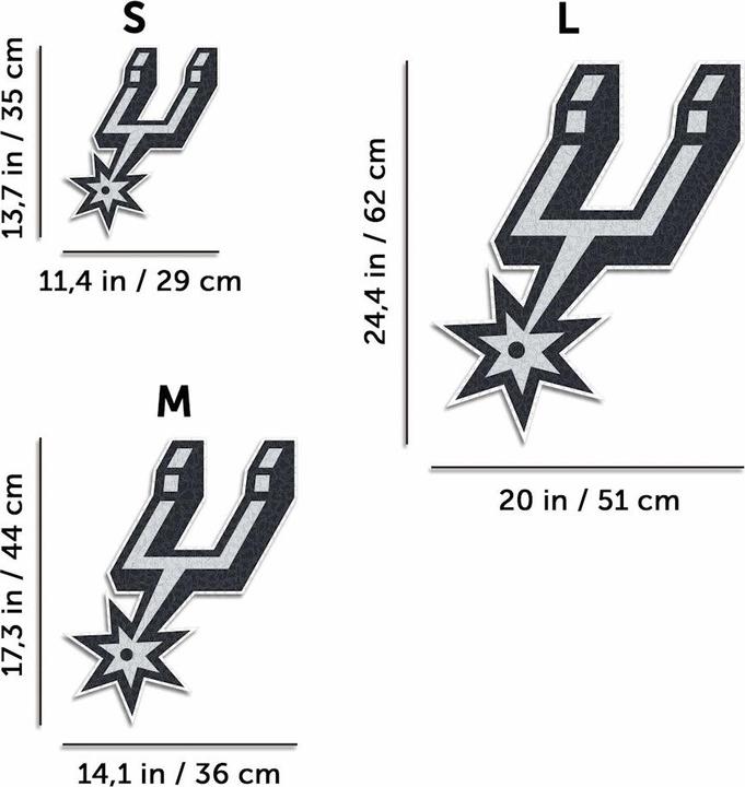 Immagine prodotto Iconic NBA - San Antonio Spurs - Logo - Puzzle in Legno Taglia L (500 Pezzi) (500 pezzi)