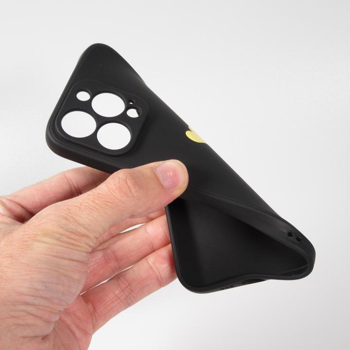 Produktbild PhoneLook Hülle Silikon Mat Herz gold (Apple iPhone 15 Pro Max)