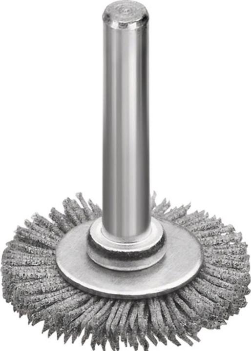 Actual product image Lessmann Round brush dm 30 mm shank 6 mm SiC abrasive filaments gran. 320 6 mm 18000 min-¹ (320)