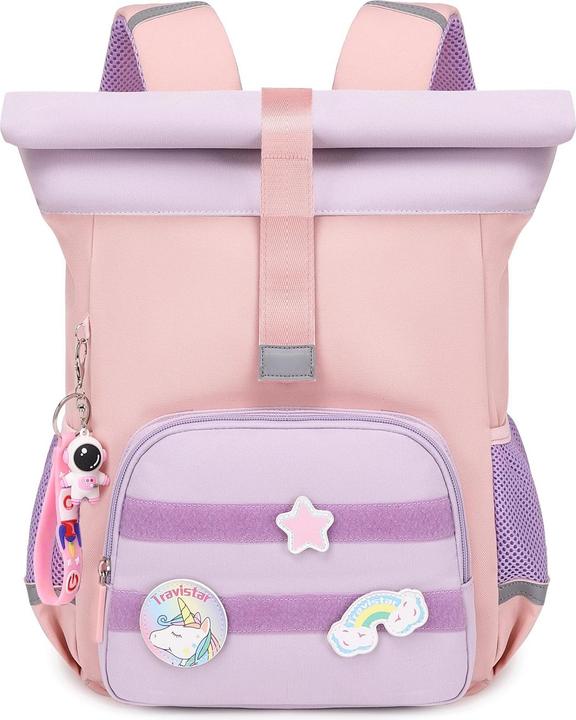 Produktbild Only-Bags.Store Rolltop Rucksack Kinder Kindergarten Rucksack Erweiterbare Kapazität Kleiner Schulrucksack (12 l)