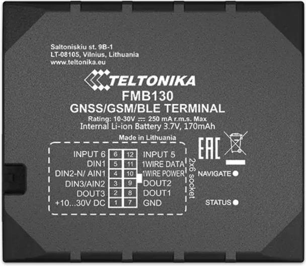 Actual product image Teltonika FMB130 - GPRS/GNSS Tracker with flexible Inputs Configuration