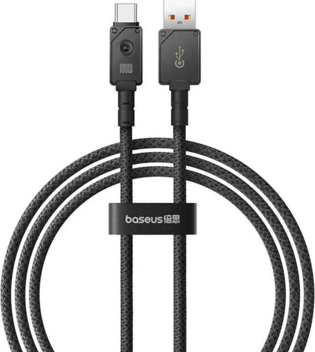 Actual product image Baseus Fast Charging Data Cable USB to USB-C, 100W, 1m - Black (1 m, 100 W)