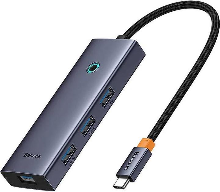 Produktbild Baseus 6in1 Hub UltraJoy USB-C für HDMI4K@60Hz+4xUSB 3.0+PD (Space Grey) (6 Ports)