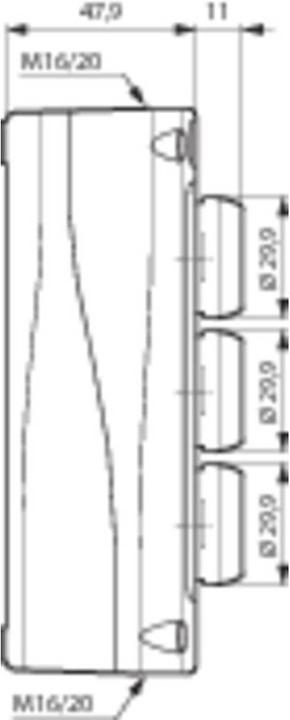 Actual product image Baco Pushbutton in housing