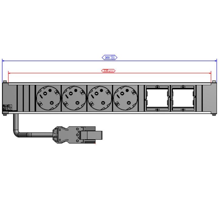 Image du produit Bachmann CONI cordon de rallonge (4x, CEE 7/3)