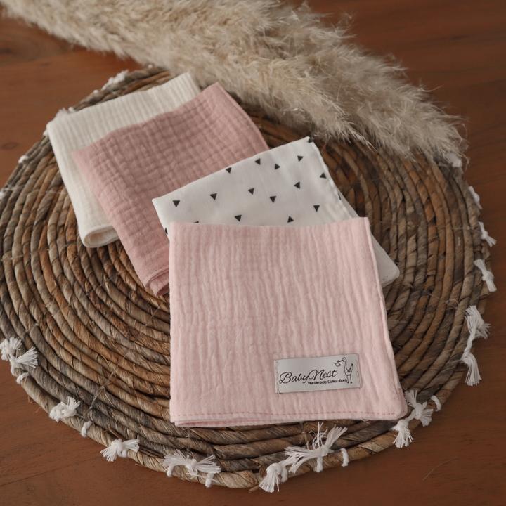 Baby-Nest Mulltücher 4er Set aus Premium Musselin Candy