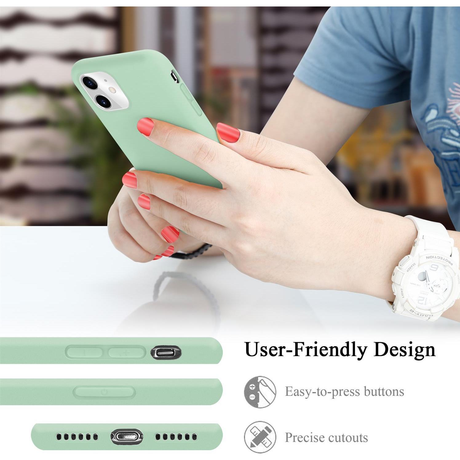 Thumbnail - Cadorabo TPU Liquid Silicone Case Cover (Apple iPhone 11), Smartphone Hülle, Grün