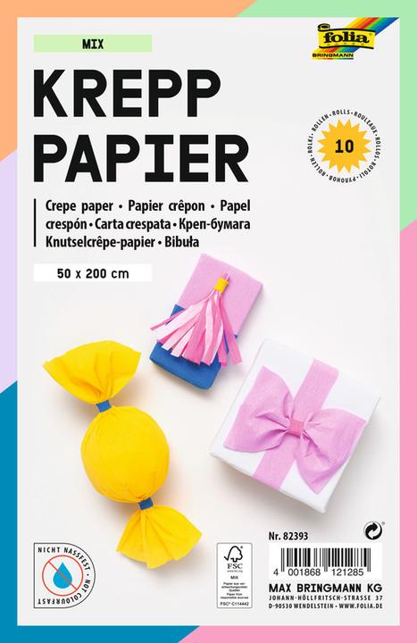 Actual product image Folia Crepe paper colored (22 g/m², 10 x)