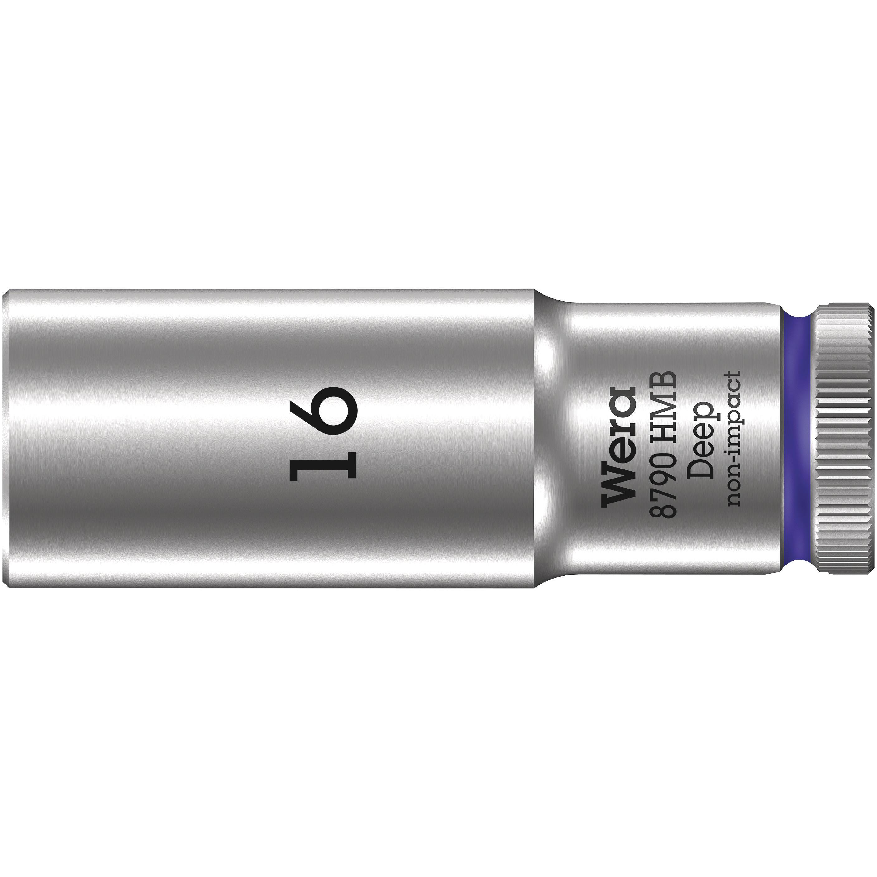 Wera, Steckschlüssel + Stecknuss, 8790 HMB Deep 16,0 (16 mm)