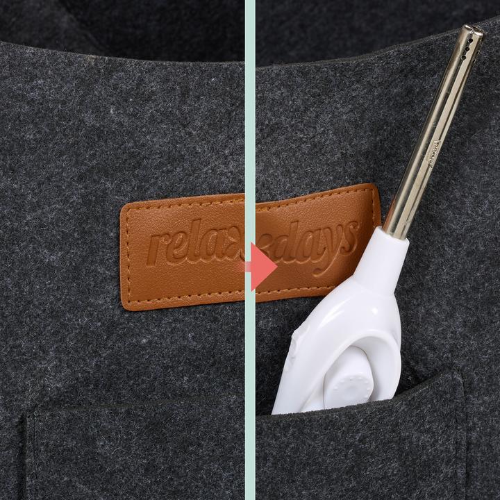 Image du produit Relaxdays Panier à bois décoratif