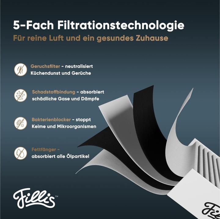 Actual product image Aktivkohlefilter für Bora Pure Puru & X Pure Puxu, 4 Stück