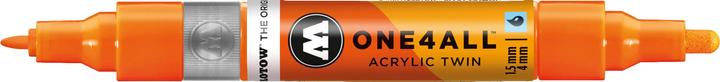 Produktbild Molotow Marqueur pour Maquettes - One4All Twin - Acrylique Orange Fluo Phospho. - 1,5/4mm - -218 - 15 cm (Orange, 4 mm, 1 x)