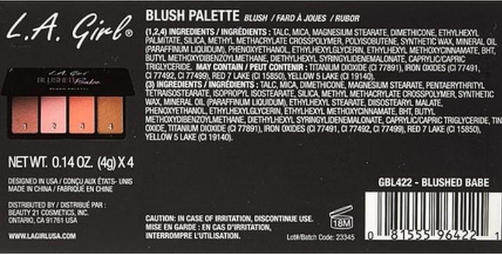 Produktbild L.A. Girl Fanatic Blush Palette Blushed Babe