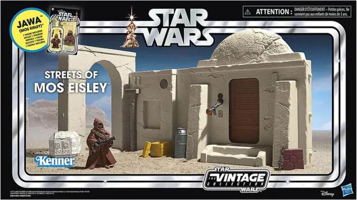 Actual product image Hasbro Star Wars Episode IV Vintage Collection Playset Streets of Mos Eisley with Jawa Action Figure