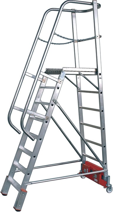Immagine prodotto Krause Scala a piattaforma in alluminio STABILO Vario compact, per corridoi stretti (Scala a pioli, 161 cm)
