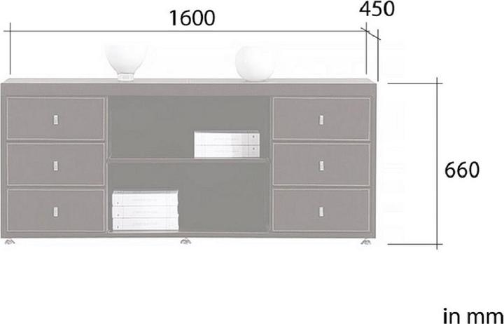 Produktbild Jet-Line Büro Aktenschrank Padova schwarz (45 x 160 x 66 cm)
