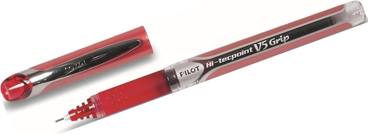 Produktbild Pilot Tintenroller Hi-Tecpoint Grip V5 Strichstärke: 0,3 mm Schreibfarbe: rot (Rot, 1 x)