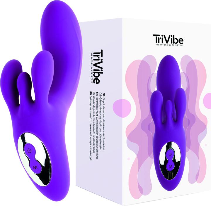 Productafbeelding FeelzToys TriVibe G-Spot Vibrator met Clitorale & Labia Stimulatie Purpl