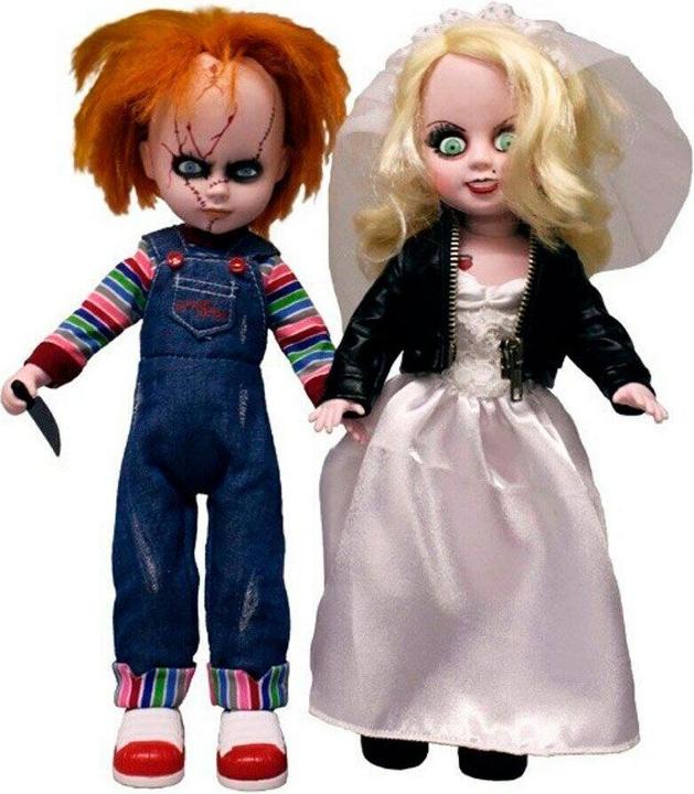 Mezco Toys Confezione di bambole morte viventi Chucky e Tiffany 25