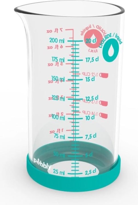 Actual product image Pebbly Measuring cup with silicone base (200 ml)
