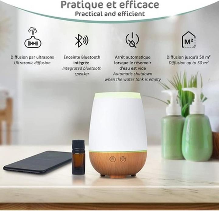 Actual product image Aroflora - Musilia - Ultrasonic Essential Oil Diffuser - With Bluetooth Speaker