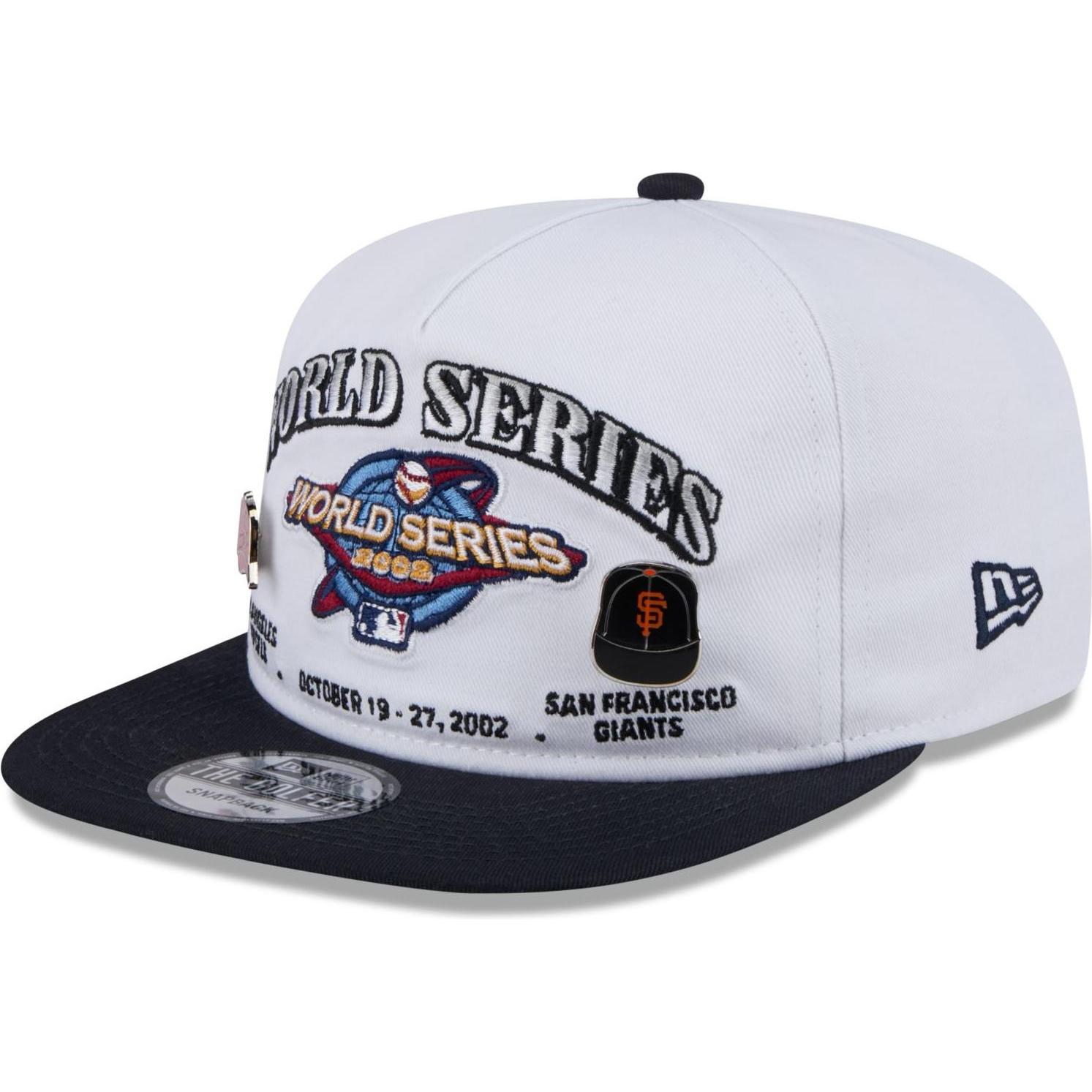 New Era, Herren, Cap, Golfer Cap - World Series 2002 Pin Angels Giants, Weiss, (One Size)