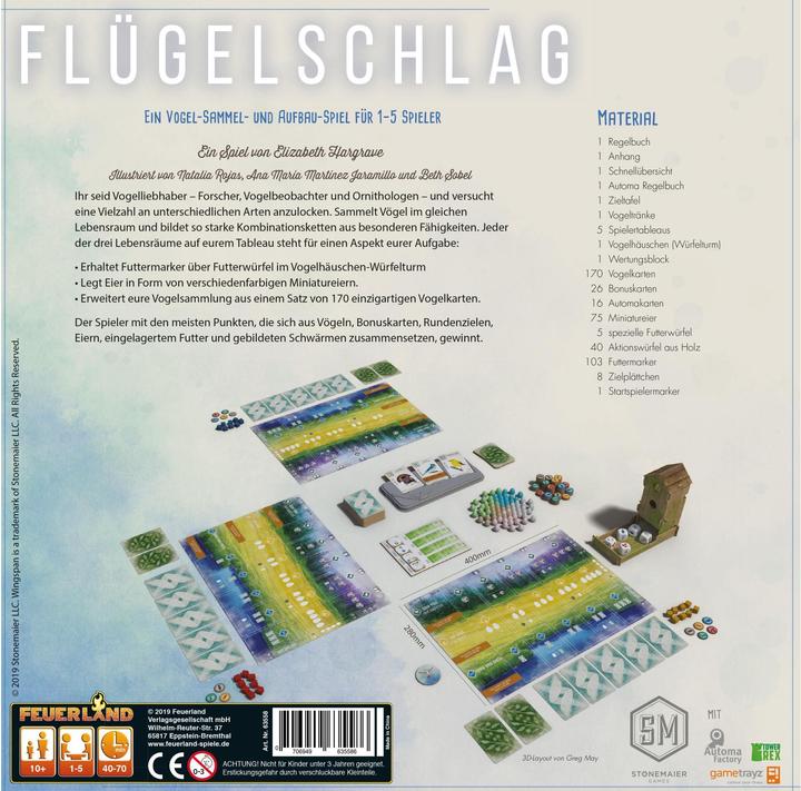 Produktbild Feuerland Flügelschlag (Deutsch, 1 - 5 Spieler)