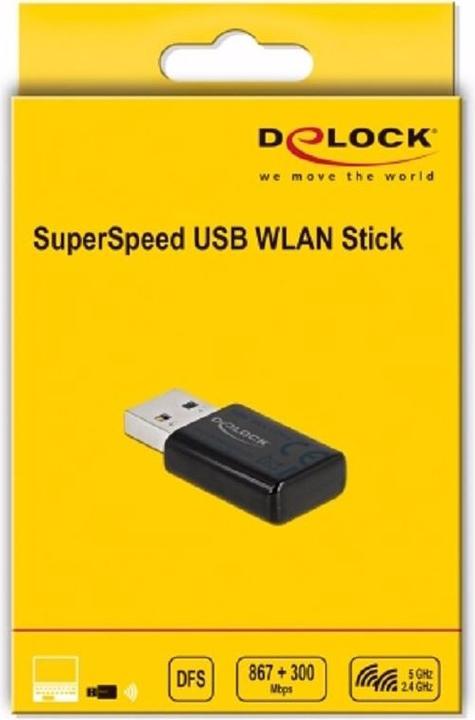 Produktbild Delock WLAN-AC USB-Adapter 12550 mit WLAN (USB 3.1)
