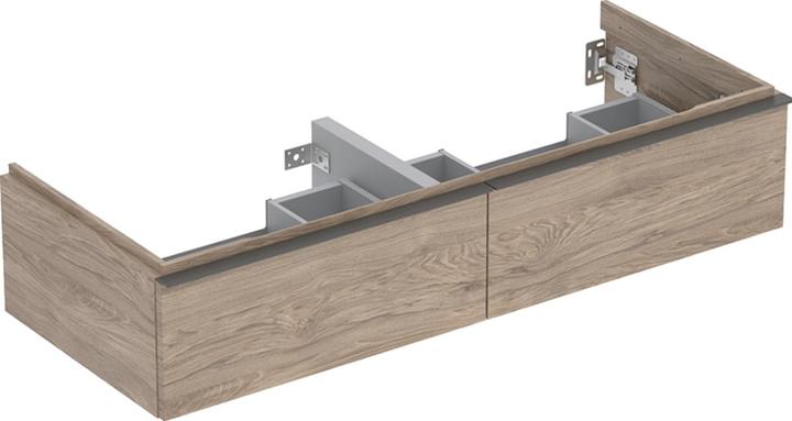 Produktbild Geberit iCon Unterschrank für Doppelwaschtisch, 2 Schubladen, 118,4x24,7x47,6 cm, 502314 (118.5 x 47.5 x 25 cm)