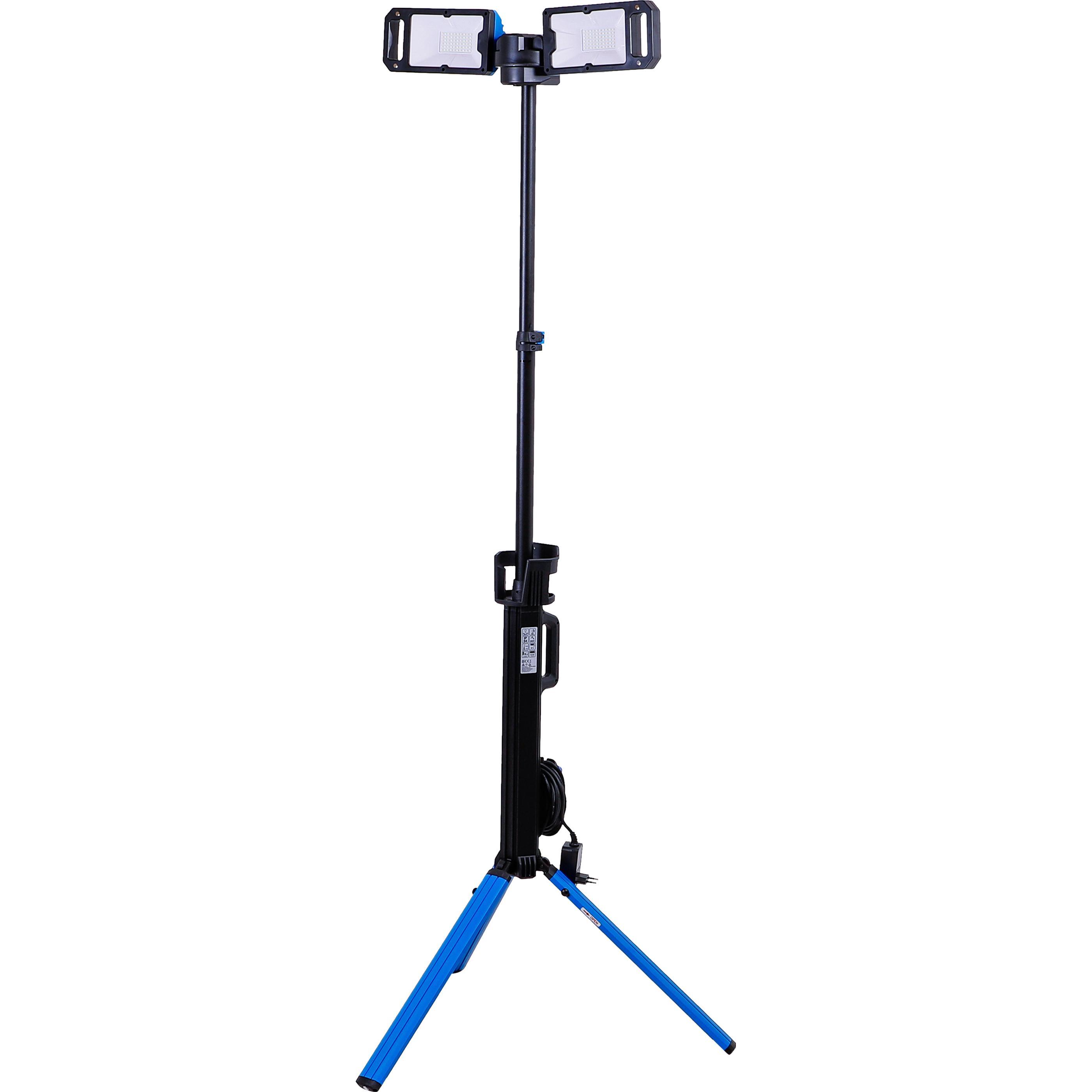 BGS, Illuminazione da lavoro, Luce di inondazione da lavoro ibrida Duo-SMD-LED con treppiede