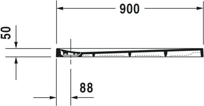 Image du produit Duravit Receveur de douche rectangulaire STONETTO 900x800x50mm anthracite