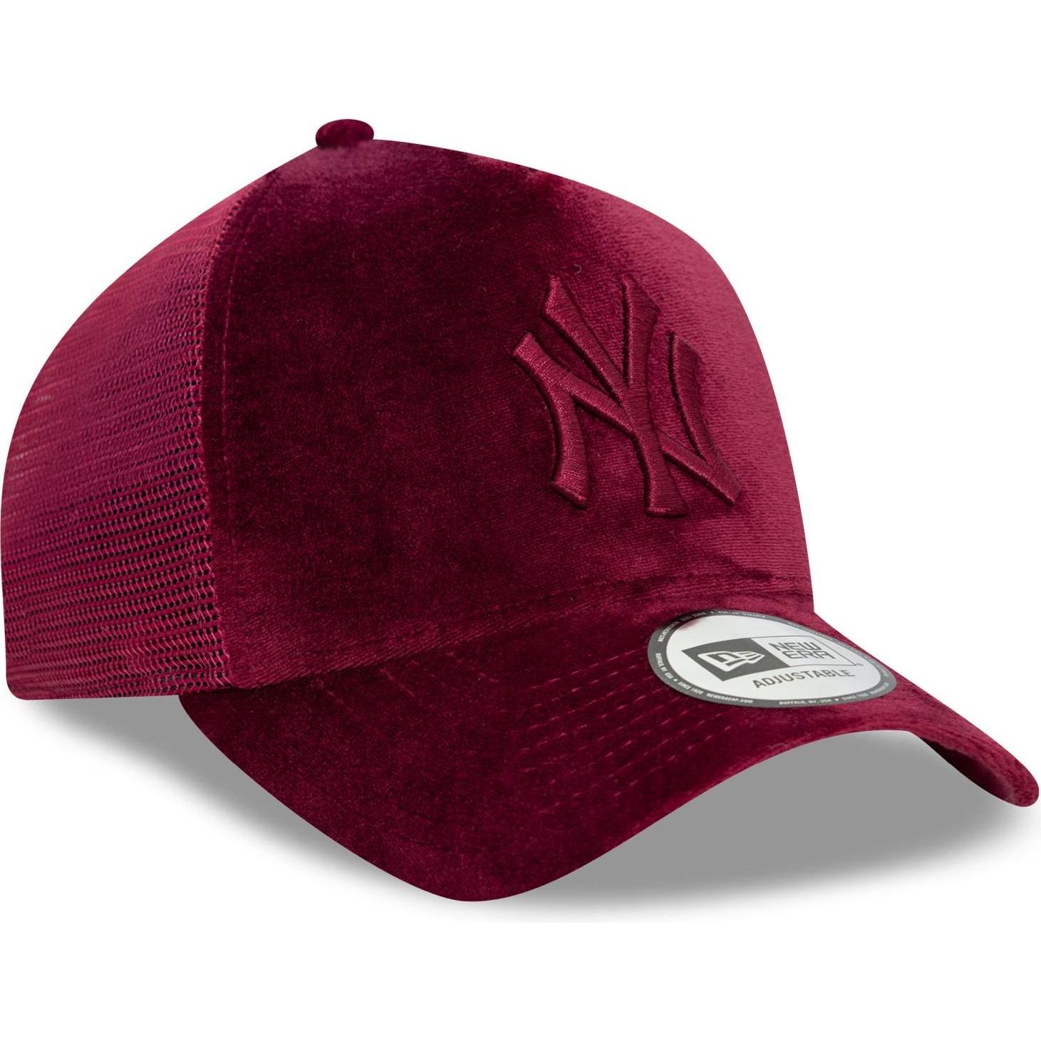 New Era, Damen, Cap, Trucker Damen Cap - Velour New York Yankees Maroon, Rot
