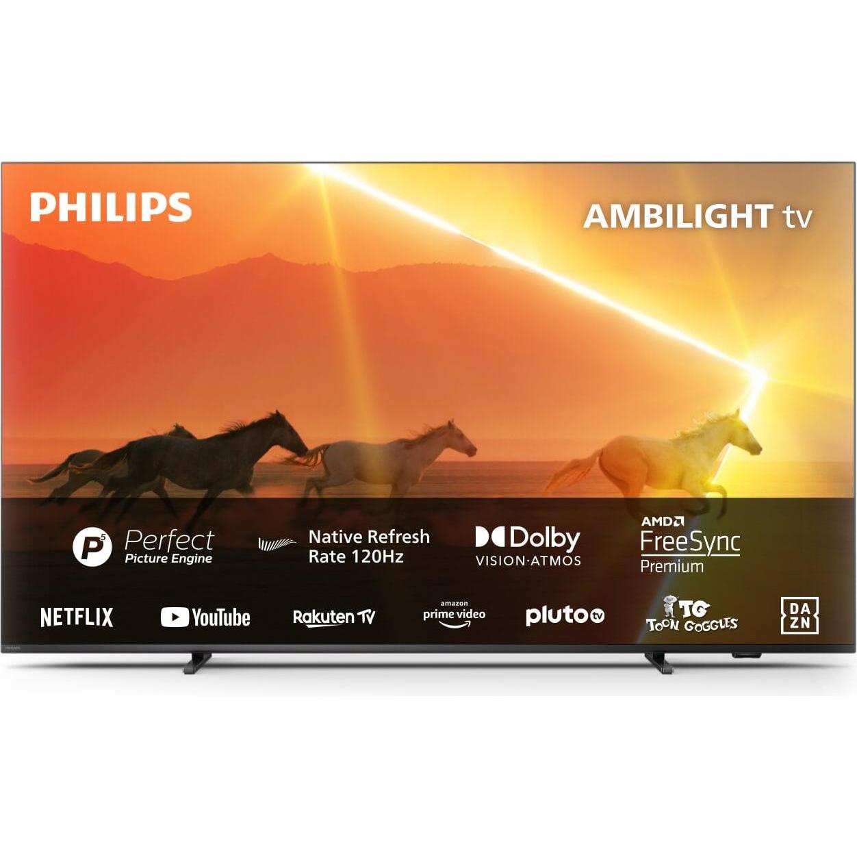 Philips 55PML9008/12, 139,7 cm, 3840 x 2160 Pixels, LED, Smart TV, Wifi, Zwart (55", Mini-LED, 4K), 