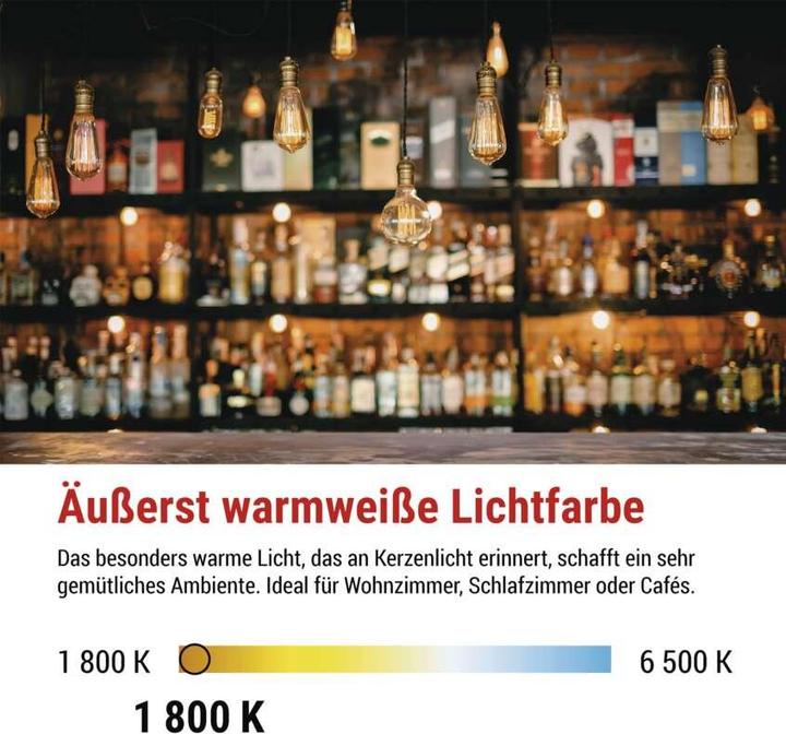 Produktbild Emos LED Lampe DECO CG125A / E27 / 4,5 W (24 W) / 240 lm / flame (E27, 240 lm, 1x)