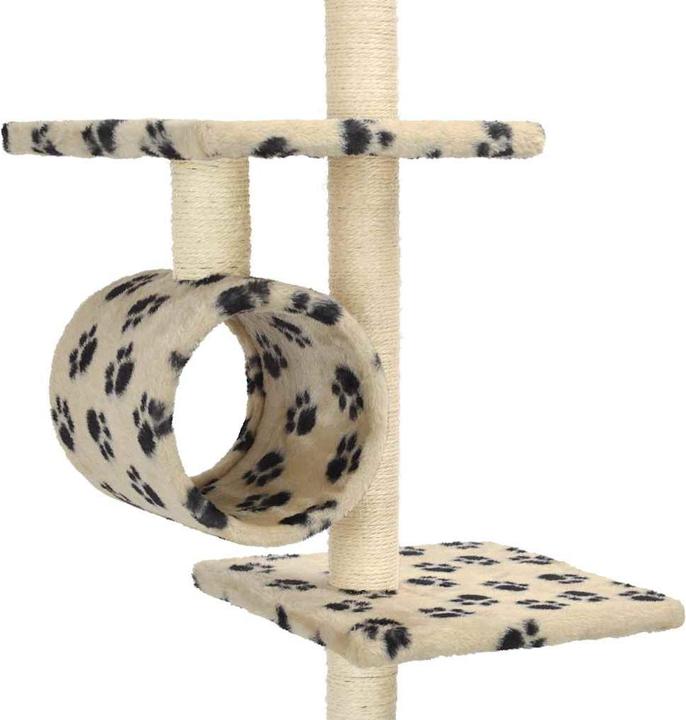 Actual product image vidaXL Kratzbaum (Beige with paw pattern)