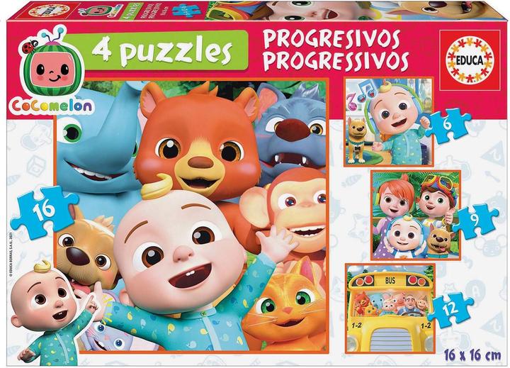 Actual product image Educa 19138 puzzle 6/9/12/16pc. baby Cocomelon (4 pieces)