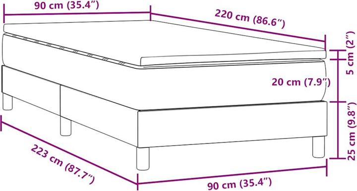 Image du produit vidaXL Carna (90 x 220 cm)