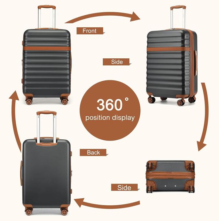 Image du produit Kono 3-teiliges Hartschalenkoffer-Set mit Rollen (108 l)