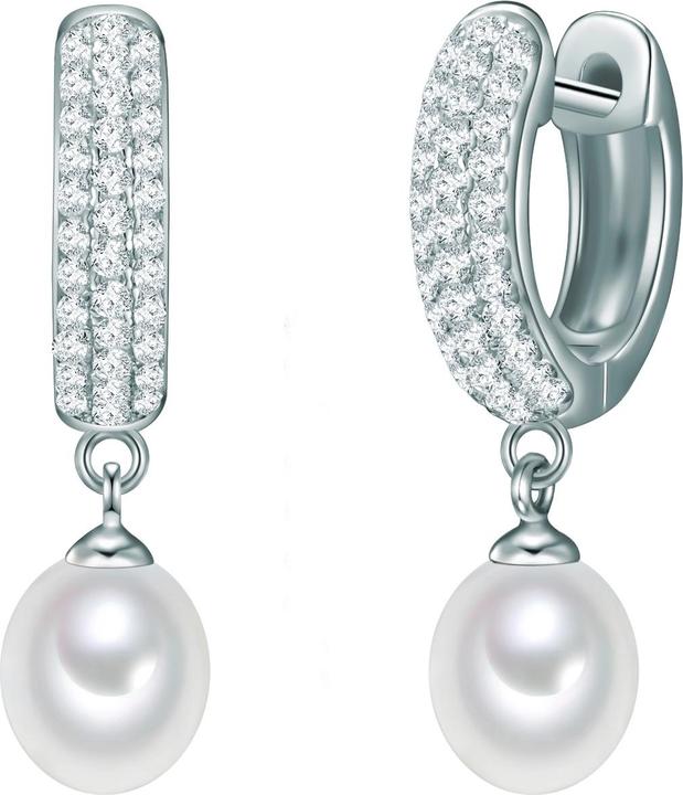 Immagine prodotto Valero Pearls Donna Argento Cubic Zirconia d'acqua dolce con perle coltivate - 11870 (Argento)