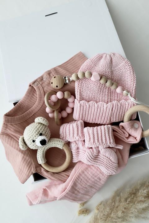 Actual product image Oykami Baby Geschenkbox Rosa "Palermo" heller Bär (0 Months)