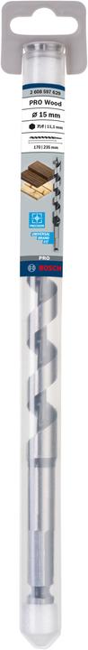 Actual product image Bosch Professional Zubehör PRO Wood Wood auger bit, 15 x 170 x 235 mm (11.1 mm)